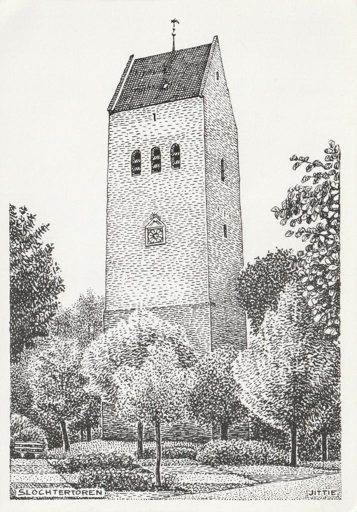 SLOCHTEREN Slochter Toren Kerk gr.f., Verzamelen, Ansichtkaarten | Nederland, Ongelopen, Groningen, 1980 tot heden, Verzenden
