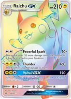 pokemon raichu 210, Ophalen, Zo goed als nieuw, Losse kaart