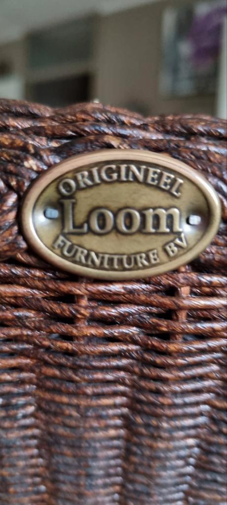 Loom eetkamerstoelen, Huis en Inrichting, Stoelen, Zo goed als nieuw, Vier, Bruin, Ophalen