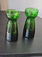 Kleine groene hyacint- bollen glaasjes, gaaf, Antiek en Kunst, Antiek | Glas en Kristal, Ophalen of Verzenden
