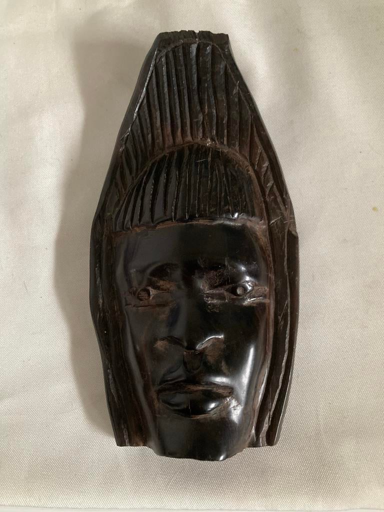 Houten beeldje (masker), Antiek en Kunst, Kunst | Beelden en Houtsnijwerken, Ophalen of Verzenden