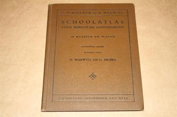 Schoolatlas Bijbelsche Gesch. Kaarten, Platen. 1923. beschikbaar voor biedingen