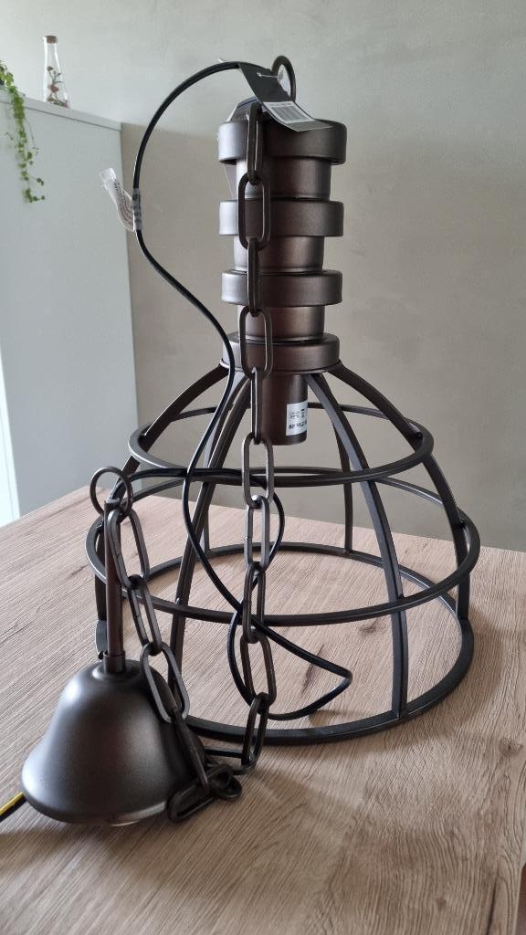 PTMD metalen hanglamp / draadlamp industrieel, Huis en Inrichting, Lampen | Hanglampen, Nieuw, Metaal, Ophalen of Verzenden