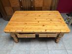 Grenen salontafel met 2 lades – robuust en stijlvol, Huis en Inrichting, Tafels | Salontafels, Ophalen, Gebruikt, 100 tot 150 cm