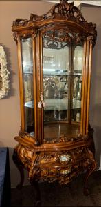 Barok vitrinekast, Ophalen of Verzenden, Zo goed als nieuw, 25 tot 50 cm, 150 tot 200 cm