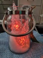 GLAZEN WINDLICHT MET KERSTBOOMPJES, Ophalen, Zo goed als nieuw