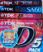TDK SA60, SF90 & D90 8 stuks NOS, Cd's en Dvd's, Cassettebandjes, 2 t/m 25 bandjes, Overige genres, Ophalen of Verzenden, Onbespeeld