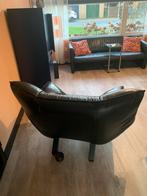 Leolux stoel, Huis en Inrichting, Stoelen, Ophalen, Gebruikt, Zwart, Leer