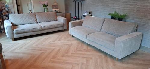 riviera maison 3 zits / grote 2,5 zits bank, Huis en Inrichting, Banken | Complete zithoeken, Gebruikt, Stof, Ophalen