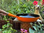 Le Creuset/Cousances geemailleerde gietijzeren koekenpan 28c, Huis en Inrichting, Keuken | Potten en Pannen, Gebruikt, Gietijzer