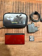 Nintendo DS met oplader hoes en pokemon spel, Ophalen of Verzenden, Zo goed als nieuw, Zwart, DS Lite