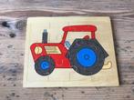 Houten puzzel tractor - 12 stukes, Ophalen of Verzenden, 10 tot 50 stukjes