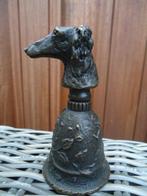 bronzen tafelbel kop barzoi borsoi saluki windhond, Antiek en Kunst, Antiek | Koper en Brons, Ophalen of Verzenden, Brons