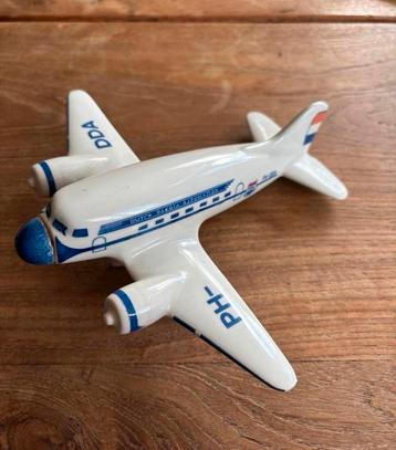 Delfts Blauwe Vliegtuigfles PH-DDA - De Ooievaar - Zeldzaam beschikbaar voor biedingen