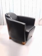 industriële zwart vintage Fauteuile, Huis en Inrichting, Ophalen, Hout, 75 tot 100 cm, Zo goed als nieuw