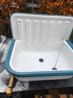 Witte uitstortgootsteen in goede staat, Gebruikt, Overige materialen, Wit, Overige typen