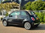 Nette Fiat 500 1.2 C 2012 Zwart, Auto's, 4 cilinders, Zwart, Bruin, Handgeschakeld
