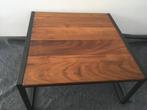 Houten industriële salon/bijzettafel 60x60x30, Ophalen, Minder dan 45 cm, 55 tot 75 cm, Zo goed als nieuw