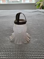 Antieke glazen lampenkap - 12cm doorsnede, 13cm hoog, Huis en Inrichting, Lampen | Lampenkappen, Antiek, Gebruikt, Wit, Rond