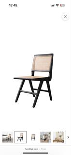 Furnified Retro Eetkamerstoel Zwart/Naturel, Huis en Inrichting, Stoelen, Ophalen, Zwart, Zo goed als nieuw, Eén