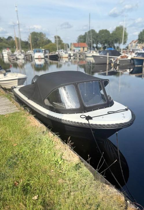 Sloep met Mercury 15 pk - inclusief trailer, Watersport en Boten, Sloepen, Gebruikt, 10 tot 30 pk, 3 tot 6 meter, Buitenboordmotor