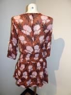 Ganni roest bruine jurk in print zwierige rok M, Kleding | Dames, Maat 38/40 (M), Bruin, Verzenden, Ganni