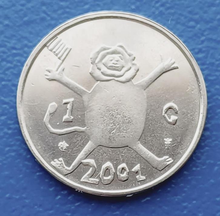 1 gulden 2001 - Laatste gulden UNC, Postzegels en Munten, Munten | Nederland, Losse munt, 1 gulden, Koningin Beatrix, Verzenden