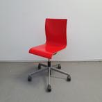 6x Ahrend 350 bureaustoel werkstoel - rood mulitplex zitting, Ophalen of Verzenden, Gebruikt, Zwart