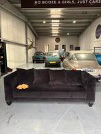 Bank zwart 3 zits / fluweelachtig, Ophalen, Gebruikt, Hip / cool, Driepersoons