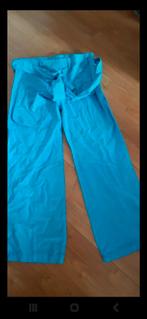 Blauwe broek aansnoerkoort in pijp, maat m, Kleding | Dames, Maat 38/40 (M), Blauw, Ophalen of Verzenden, Zo goed als nieuw