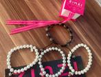 Zinzi trendy parels/kralen armband rekbaar, Overige materialen, Verzenden, Nieuw, Overige kleuren