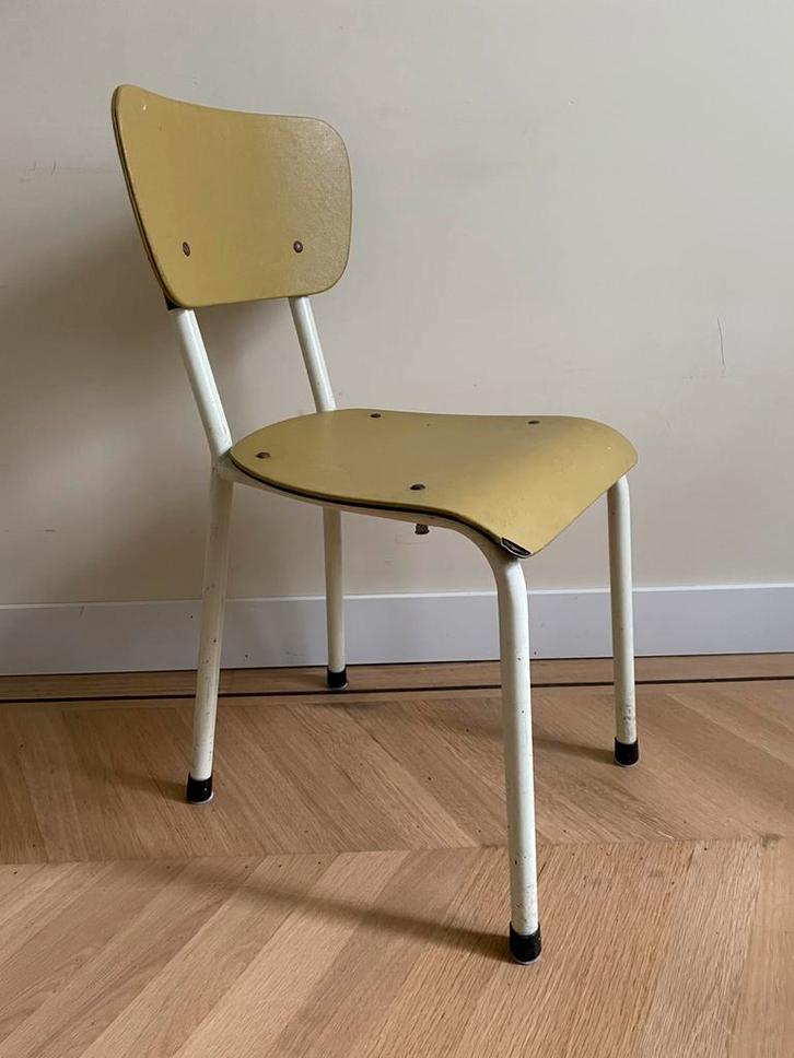 Leuke vintage stoel, bureaustoel, Brabantia, jaren 60, Huis en Inrichting, Stoelen, Gebruikt, Eén, Hout, Kunststof, Metaal, Overige kleuren