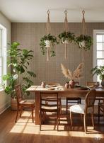 14202 Grof echt vintage jute behang burlap wallpaper swiet, Huis en Inrichting, Verzenden, Minder dan 10 m², Beige