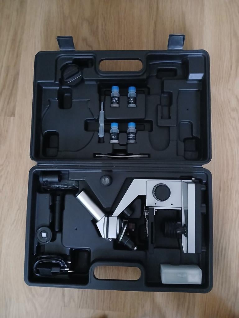 Bresser Junior Microscoop Set 40x-1024x, Audio, Tv en Foto, Optische apparatuur | Microscopen, Ophalen, Zo goed als nieuw, 1000x of meer