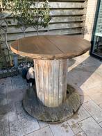 Een mooie houten tuin haspelstaantafel, Tuin en Terras, Tuintafels, Ophalen, Rond, Hout