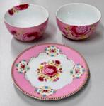 Pip Studio Pink "Ribbon Rose" 2 kom 2 schaal + schotel bord, Nieuw, Ophalen of Verzenden, Kom(men), H