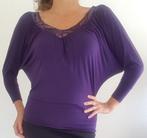 Paarse top.met pailetten M, Kleding | Dames, Maat 38/40 (M), Paars, Ophalen of Verzenden, Zo goed als nieuw