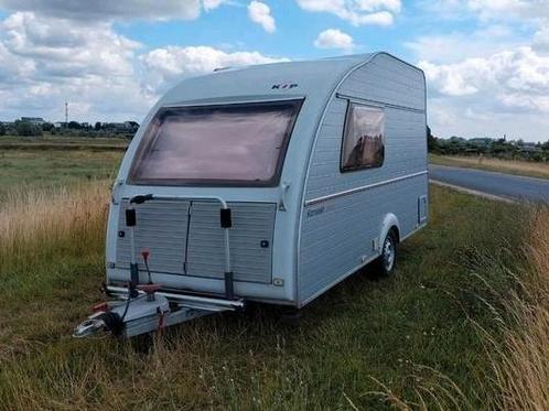 Kip Kompakt 37 EK caravan+ fietsendrager + luifel + voortent, Caravans en Kamperen, Caravans, Particulier, tot en met 2, 500 - 750 kg