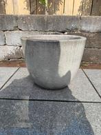 Lichtgrijze betonlook buitenpot, Ophalen, Steen, Minder dan 60 cm, Rond