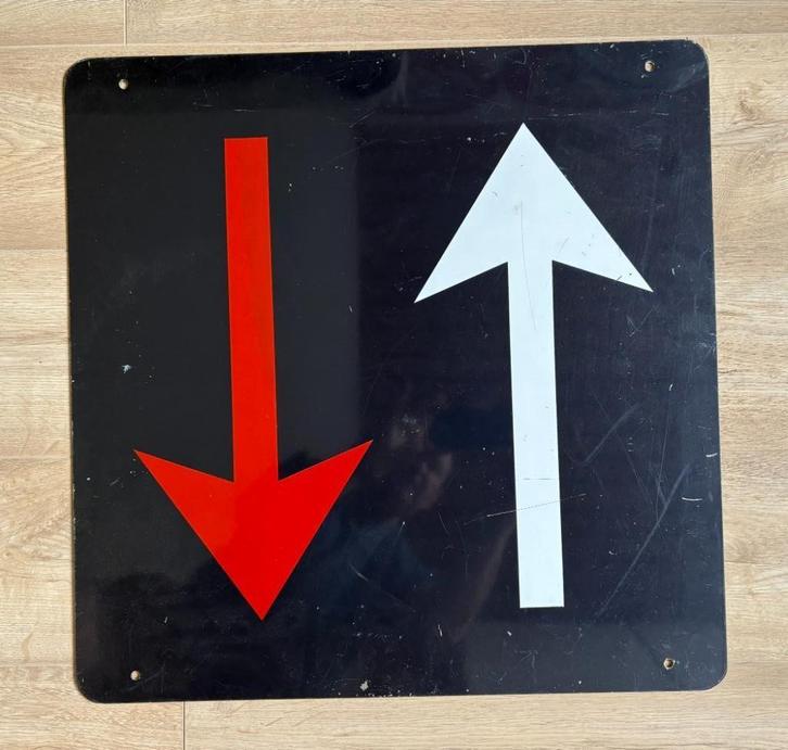 Verkeersbord tegenliggers moeten voorrang verlenen 60x60, Verzamelen, Overige Verzamelen, Gebruikt, Ophalen