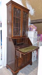 Antieke Secretaire Bureau-Boekenkast Mahonie, Ophalen, Gebruikt, Antiek