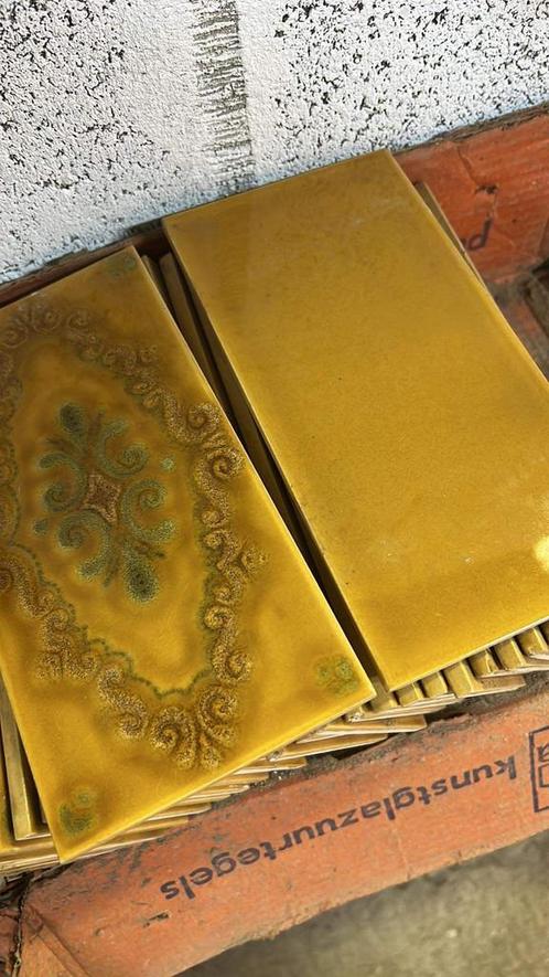 Vintage - Originele MOSA tegeltjes (10x20) OKEReffen/motief, Doe-het-zelf en Verbouw, Tegels, Zo goed als nieuw, Wandtegels, Keramiek