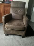 Bankstel met fauteuils - Comfortabel en stijlvol!, Gebruikt, Ophalen of Verzenden, Leer, 75 tot 100 cm