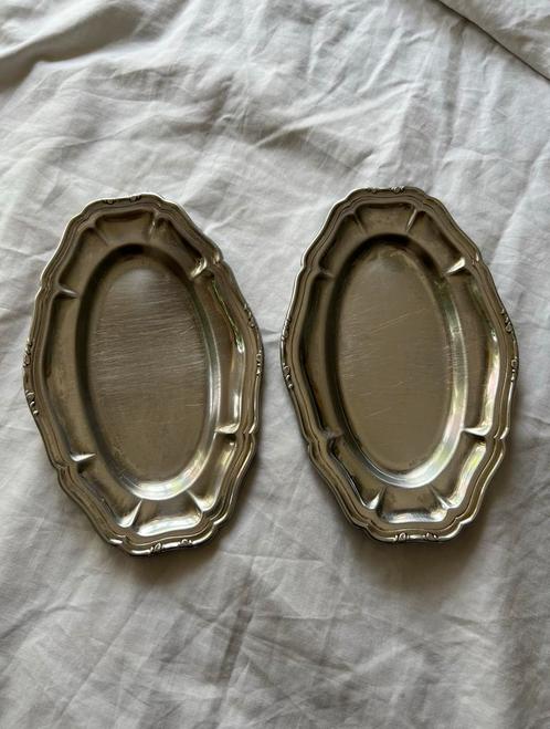 Vintage Franse RVS ovale serveerschaaltjes 20x13 cm - retro, Huis en Inrichting, Keuken | Servies, Schaal of Schalen, Overige stijlen