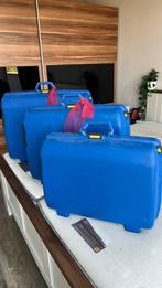 Mooie trio set Samsonite koffers blauw, Gebruikt, Hard kunststof, Slot, Ophalen