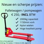 Pompwagens NIEUW 1150 vork palletwagen 2000 & 2500 kg, Geen, Nieuw, Ophalen of Verzenden, Geen
