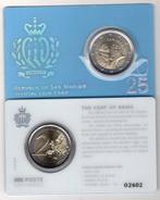2 Euro San Marino 2025 in UNC Coincard - Coat of Arms, Verzenden, San Marino, 2 euro, Losse munt