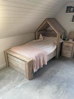 Super gaaf kinderbed van steigerhout met huisje, Kinderen en Baby's, Kinderkamer | Bedden, Zo goed als nieuw, 70 tot 85 cm, Ophalen