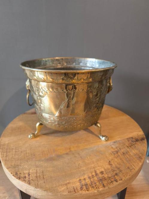 Friese Koperen Cachepot van Klaas Dijkstra, Sneek, Antiek en Kunst, Antiek | Koper en Brons, Koper, Ophalen of Verzenden
