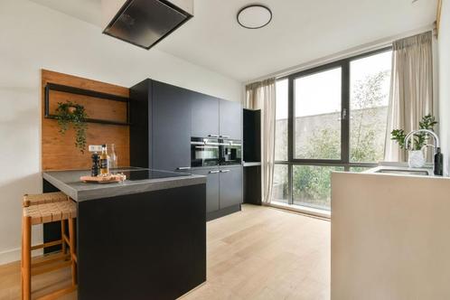 Complete zwarte Bruynzeel keuken + Siemens inbouwapparatuur, Huis en Inrichting, Keuken | Complete keukens, Gebruikt, U-keuken